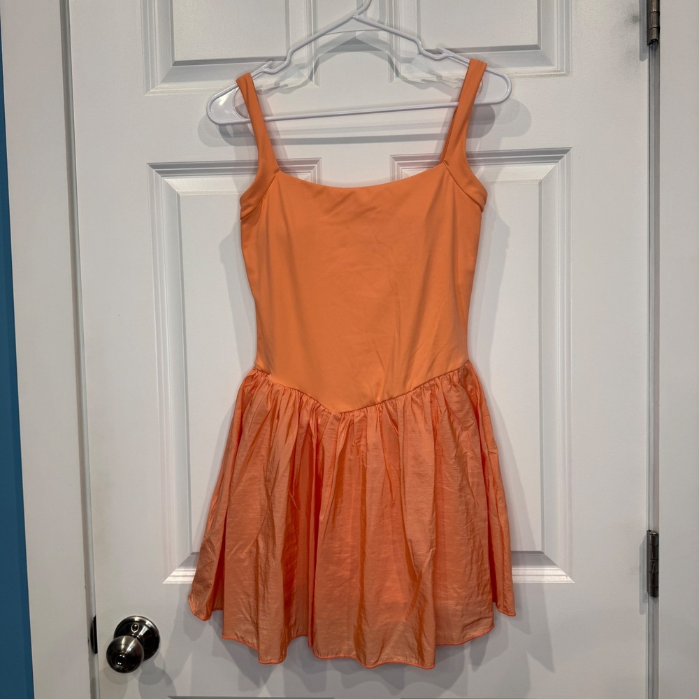 Altar'd State Hot Shot Tennis Dress Peach Orange Mini Athletic Dress Size Medium - Picture 2 of 6